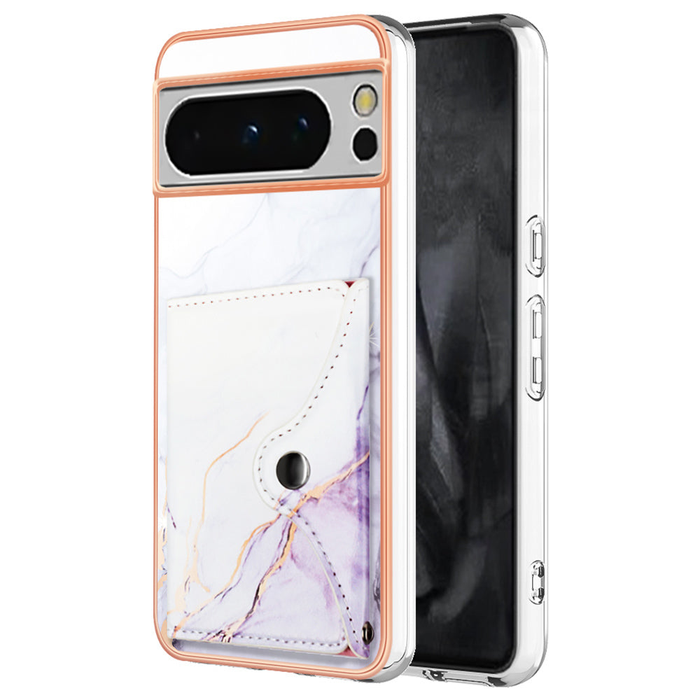 YB Leather Coating Series-9 for Google Pixel 8 Pro Case Card Holder Kickstand Leather Back Cover YB Leather Coating Series-9 for Google Pixel 8 Pro Case Card Holder Kickstand Leather Back Cover